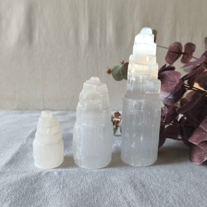 Monolito de Selenita Pequeño (6 cm) | Limpieza Energética, Paz y Recarga de Piedras