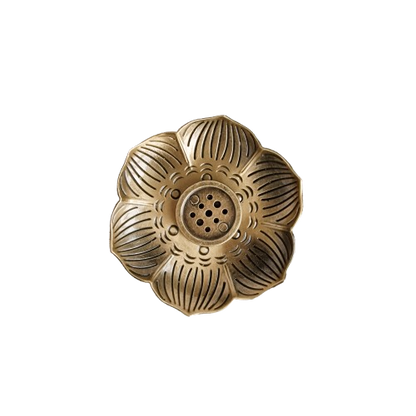 Portainciensos Flor Metal color Bronce