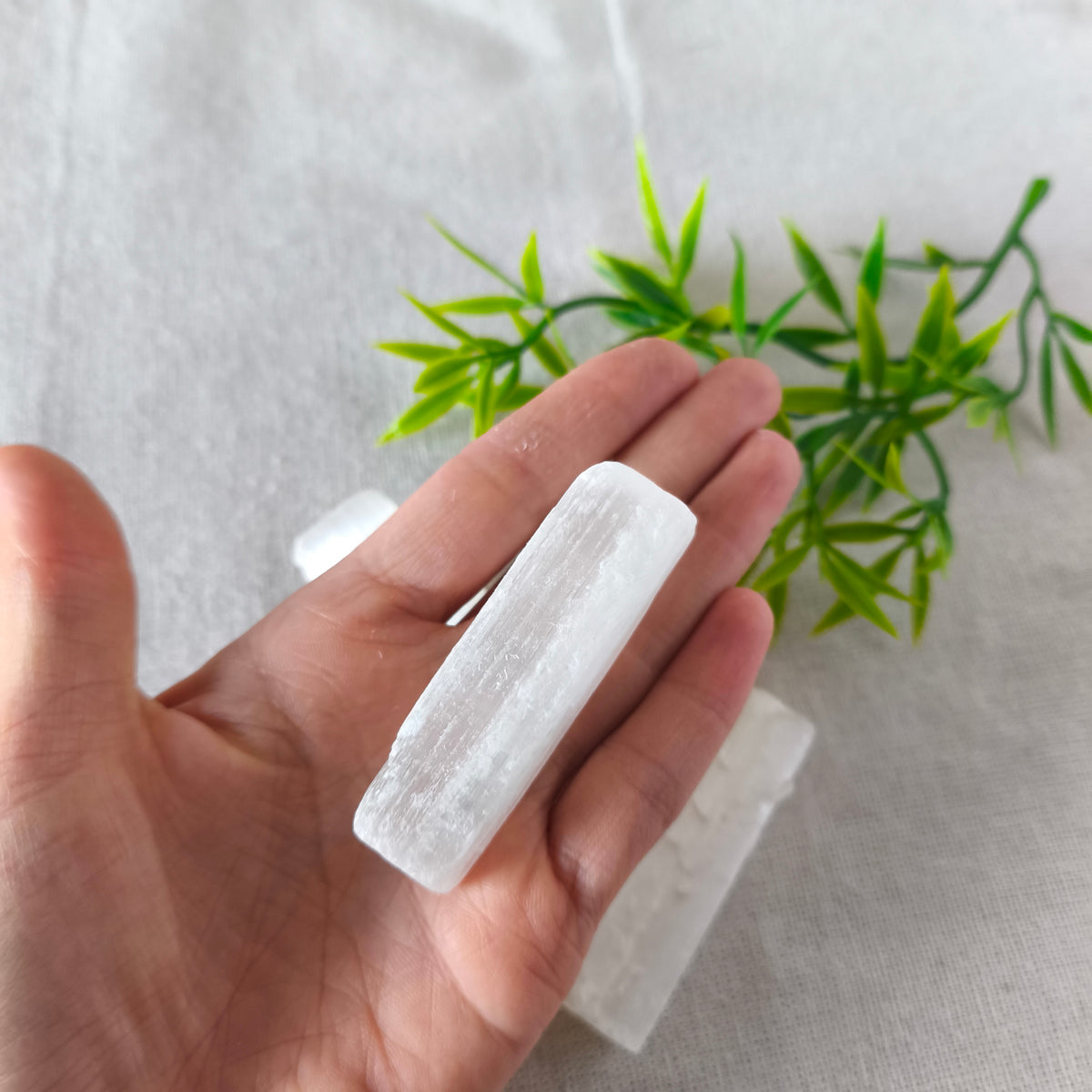 Barra Selenita 6-7cm | Mineral Natural para Limpieza y Calma