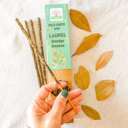 Incienso Artesanal Palo Santo con Laurel • Abundancia, Éxito y Limpieza Profunda