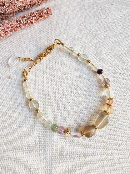 Pulsera Amuleto de Fluorita | Claridad Mental, Concentración y Bienestar.