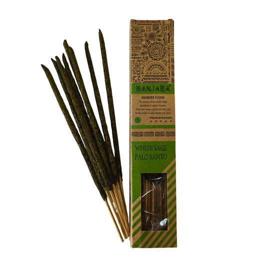 Incenso Orgánico Fusión Palo Santo y Salvia Blanca | Limpieza y Protección