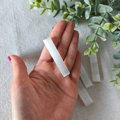 Mini Barra Selenita | Mineral Natural para Limpieza y Calma