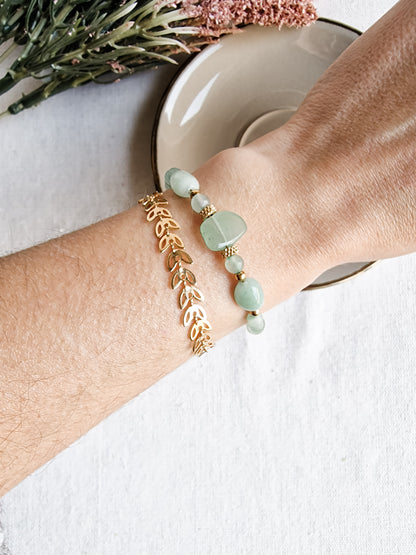 Pulsera Amuleto de Aventurina | Abundancia, Calma y Sanación del Corazón.