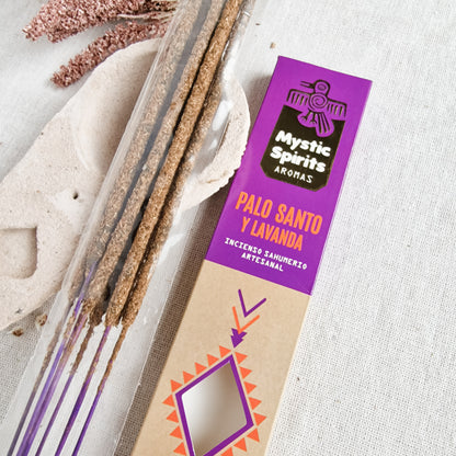 Incienso Orgánico Palo Santo y Lavanda | Relax Antiestrés y Descanso Reparador