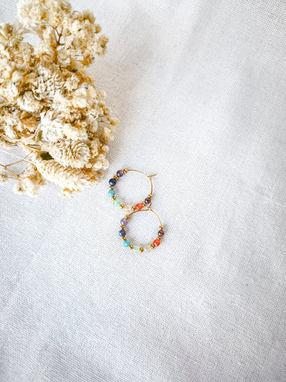 Pendientes Aro 7 Chakras