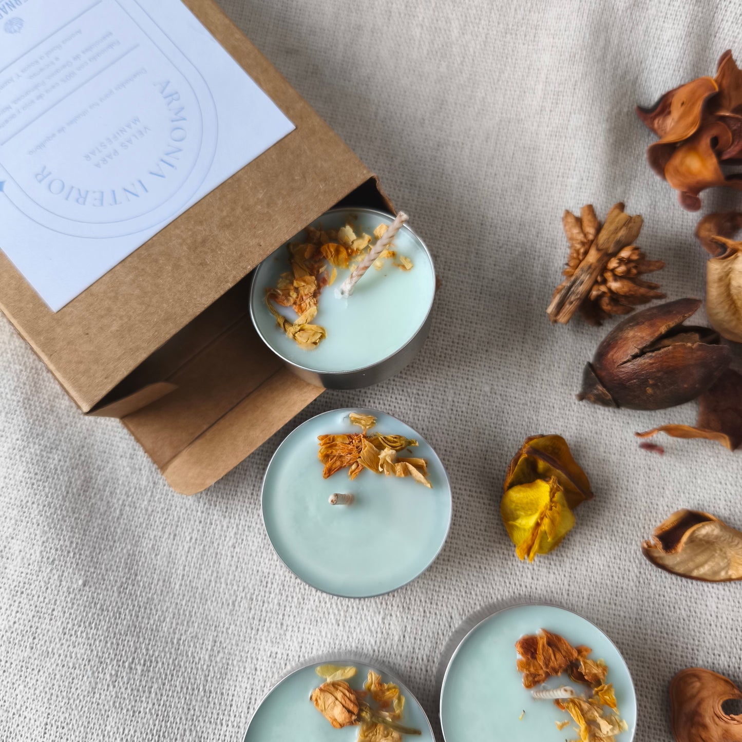 Vela de Té para Manifestar Armonía Interior