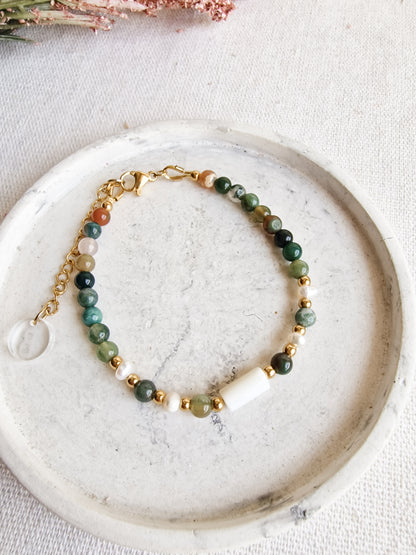 Pulsera Amuleto Eternidad de Ágata de la India | Equilibrio, Serenidad y Estabilidad.
