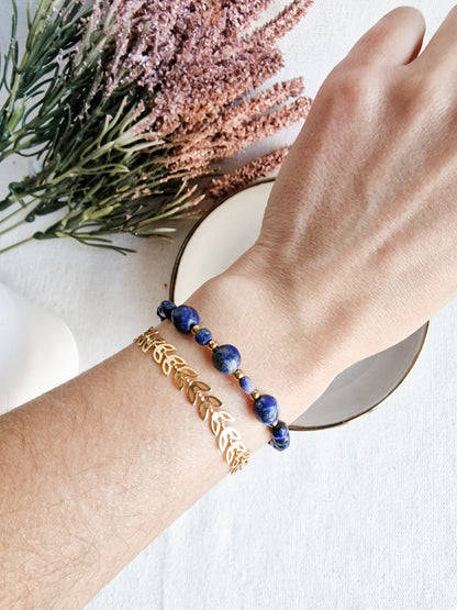 Pulsera Amuleto de Lapislázuli | Sabiduría, Autoconocimiento y Escudo Psíquico.