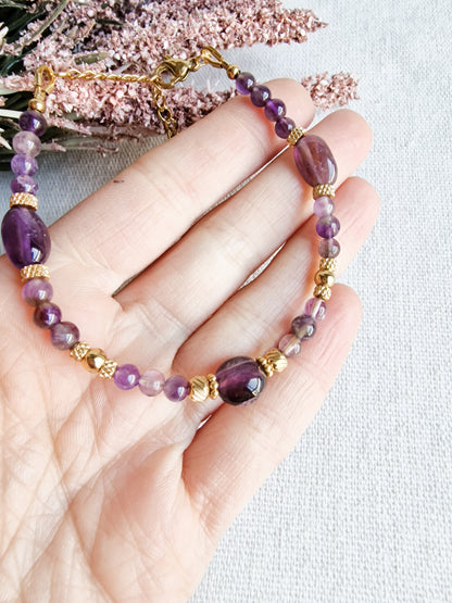 Pulsera Amuleto  Amatista | Serenidad, Protección e Intuición.