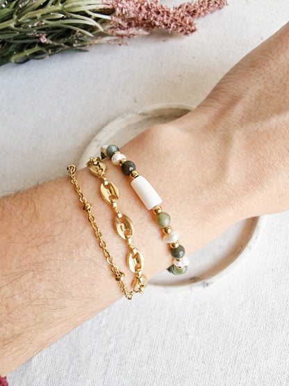 Pulsera Amuleto Eternidad de Ágata de la India | Equilibrio, Serenidad y Estabilidad.