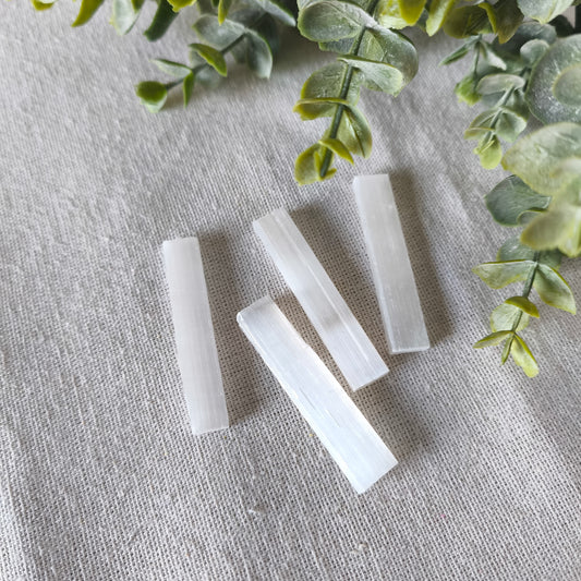 Mini Barra Selenita | Mineral Natural para Limpieza y Calma