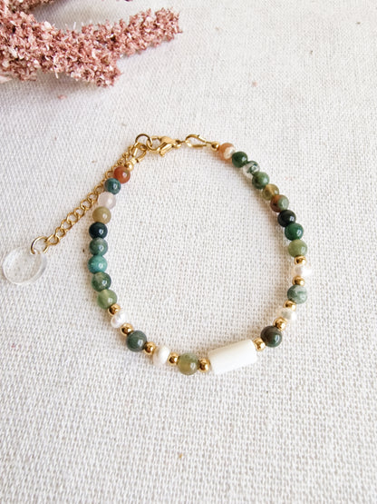 Pulsera Amuleto Eternidad de Ágata de la India | Equilibrio, Serenidad y Estabilidad.