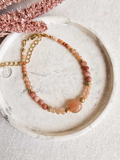Pulsera Amuleto Piedra del Sol | Vitalidad, Autoestima y Energía