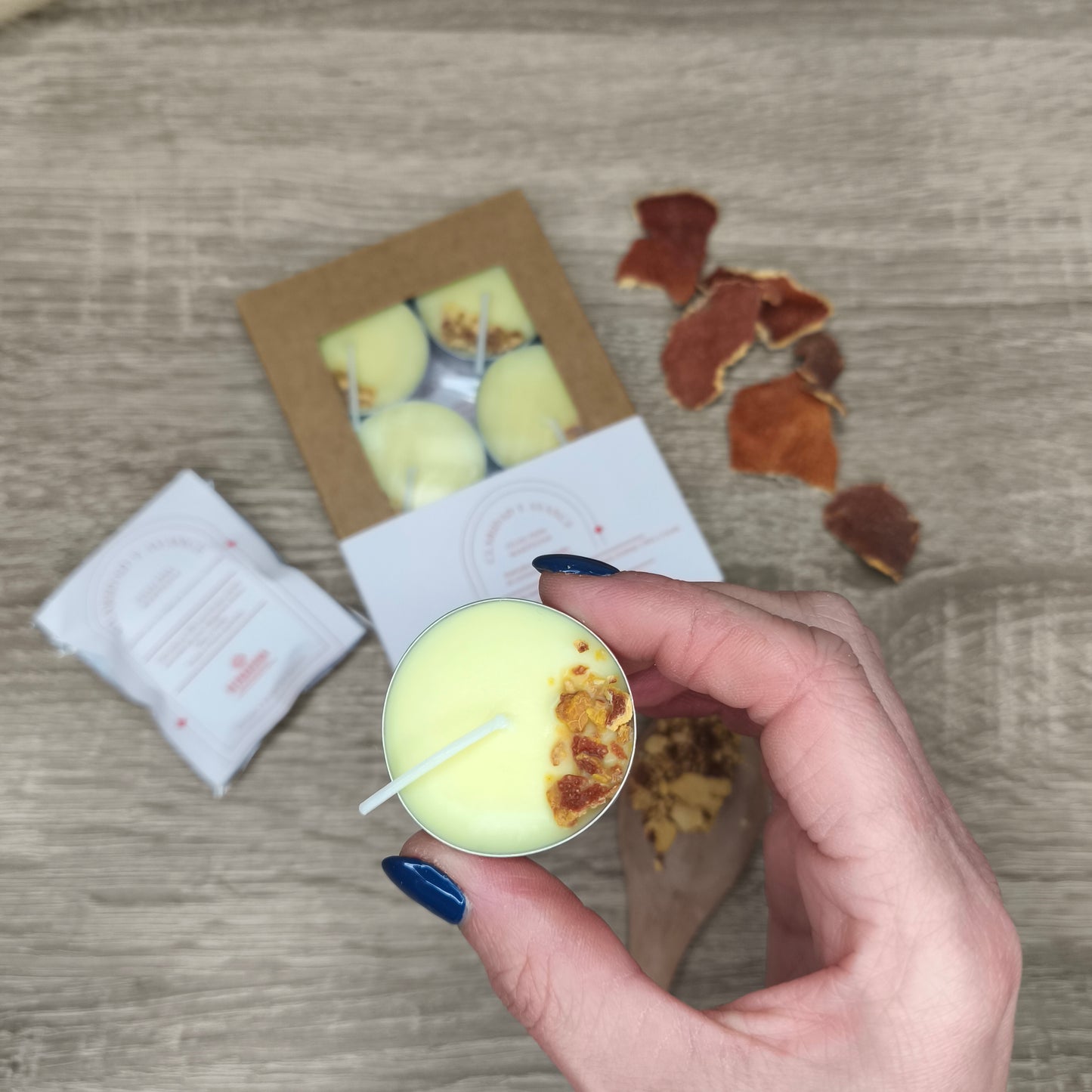 Vela de Té para Manifestar Claridad y Avance.