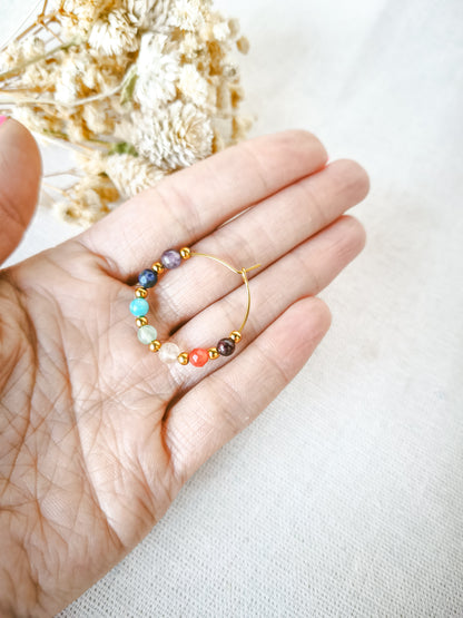Pendientes Aro 7 Chakras