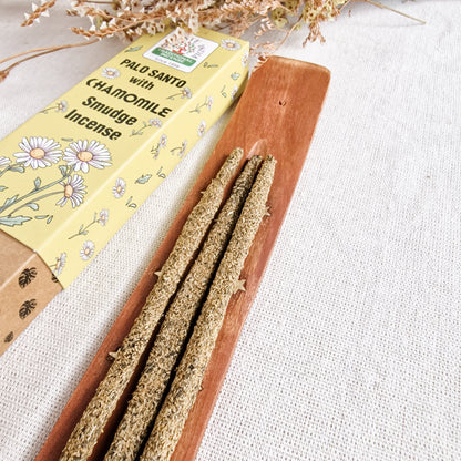 Incienso Artesanal Palo Santo con Manzanilla • Calma Profunda, Confort y Sanación