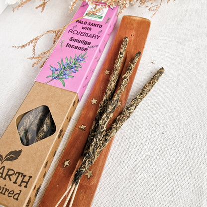 Incienso Artesanal Palo Santo con Romero • Purificación, Protección y Claridad Mental