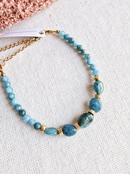 Pulsera Amuleto de Apatita | Motivación, Creatividad y Calma Mental.