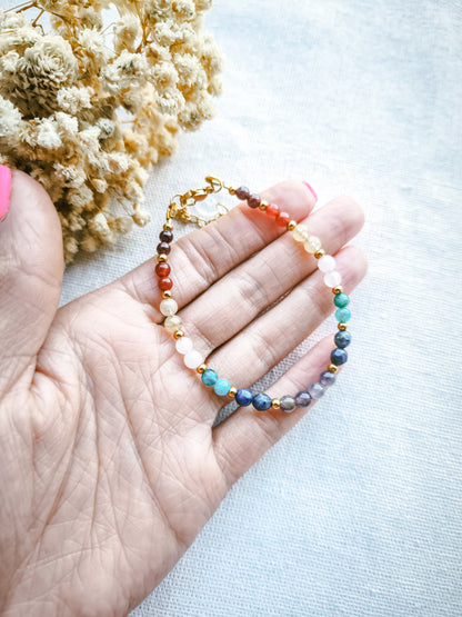 Pulsera 7 Chakras Dorado