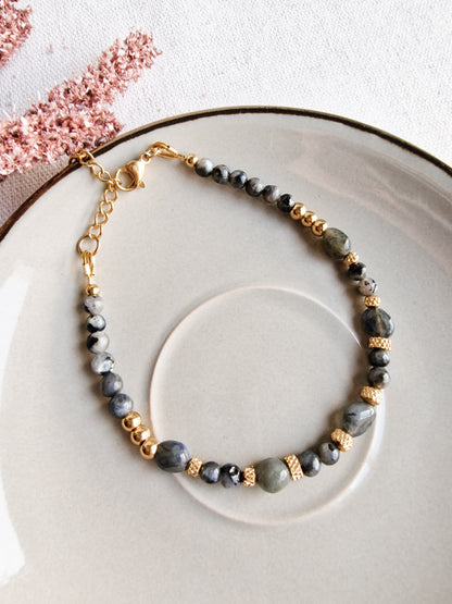 Pulsera Amuleto de Labradorita | Protección, Magia y Calma Mental.