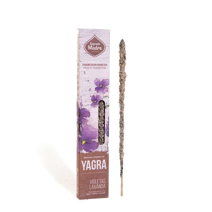Incienso Sagrada Madre Yagra con Violetas y Lavanda - Transmutación Energética