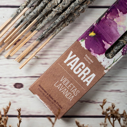 Incienso Sagrada Madre Yagra con Violetas y Lavanda - Transmutación Energética