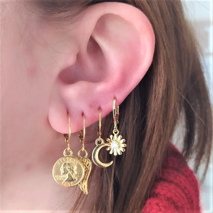 Aro Mini Luna Dorado