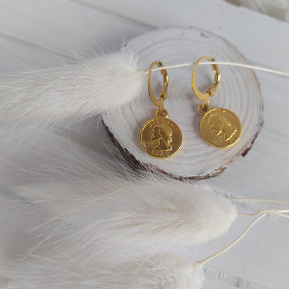 Aro Mini Moneda Dorado