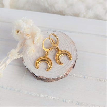 Aro Mini Luna Invertida Dorado