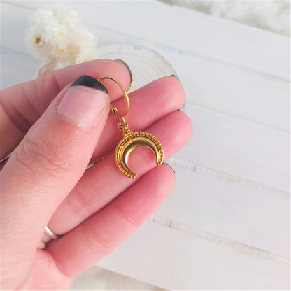 Aro Mini Luna Invertida Dorado