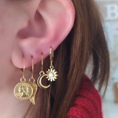 Aro Mini Moneda Dorado