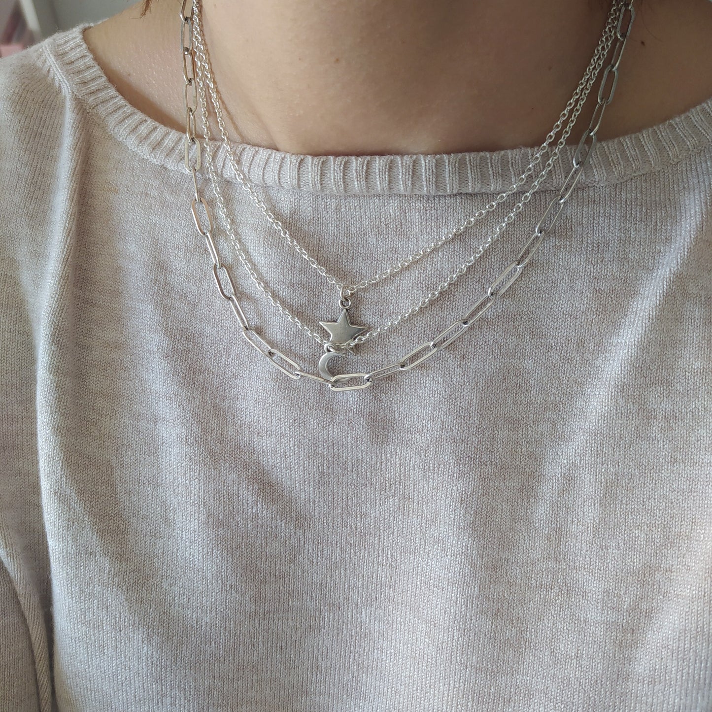 Collar Moon Plateado