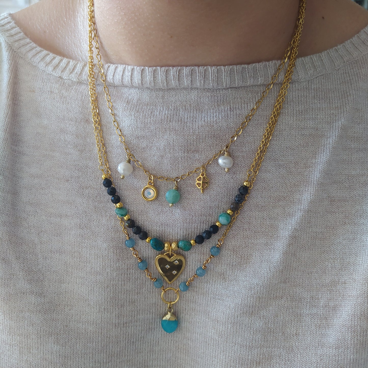 Collar Amazonia Turquesa