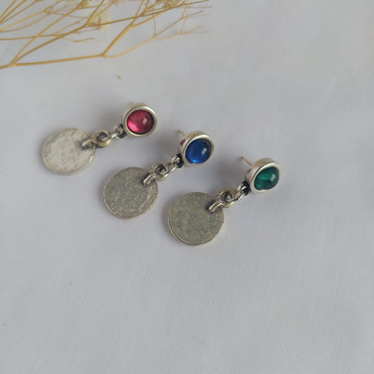 Pendientes Medal Baño Plata