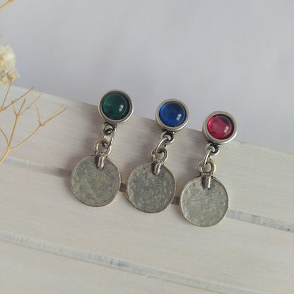 Pendientes Medal Baño Plata