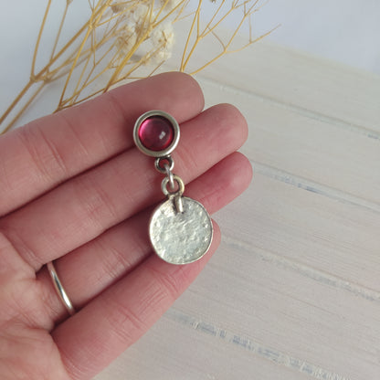 Pendientes Medal Baño Plata