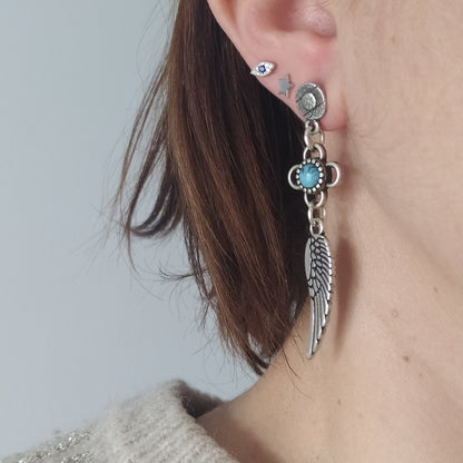 Pendientes Navajo Baño Plata