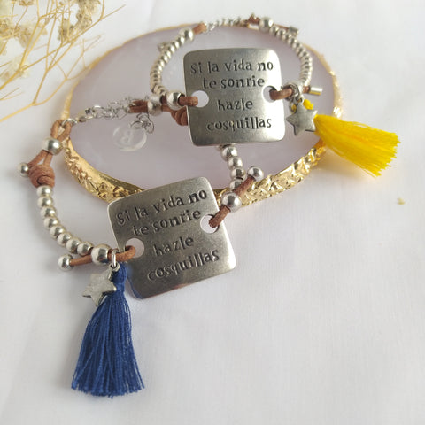 Pulsera Frases Si la Vida Te Sonríe...