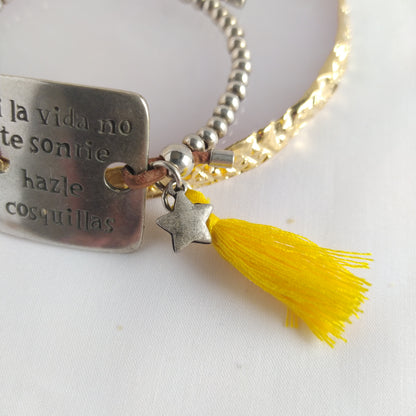 Pulsera Frases Si la Vida No Te Sonríe...