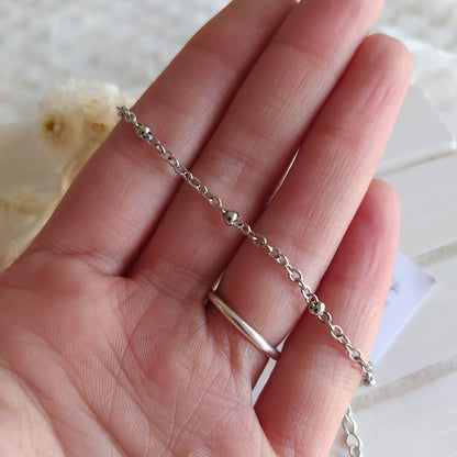 Pulsera Bolitas ·2· Plateado Acero