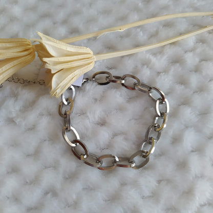 Pulsera Nina Acero Plateada