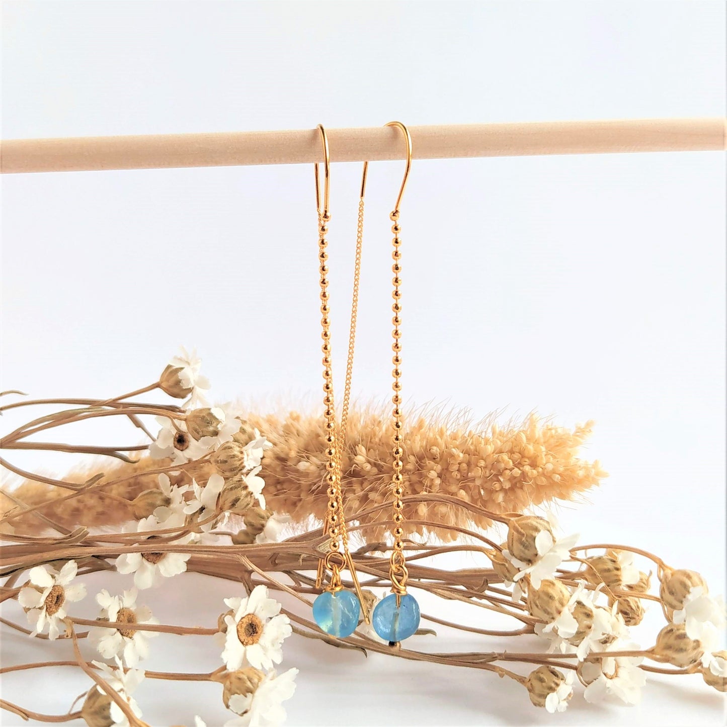 Pendientes Aguamarina